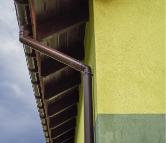 Metal gutter. 