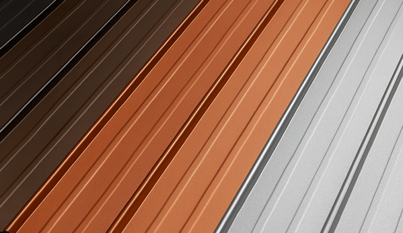 Black, bronze, copper, silver, and custom metal roof colors