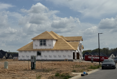 Residential construction site. 
