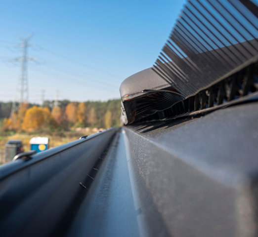Metal gutter. 